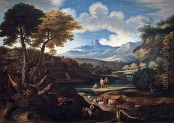 Paesaggiolaziale Oil Painting by Jacob De Heusch