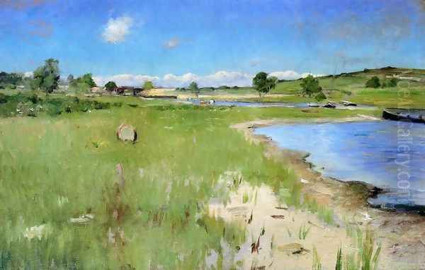 Shinnecock Hills From Canoe Place Long Island Oil Painting by William Merritt Chase