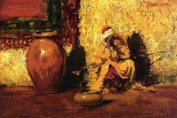 Seated Figure Oil Painting by William Merritt Chase