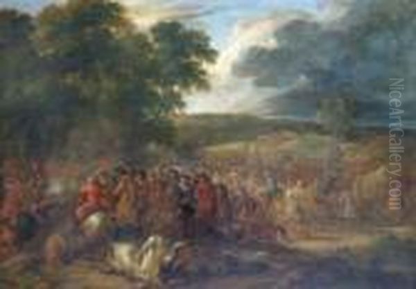 Choc De Cavalerie. Oil Painting by Lambert de Hondt