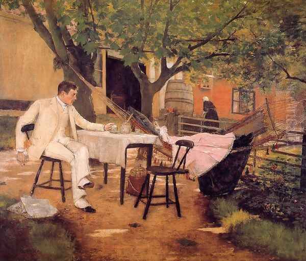 Sunlight and Shadow Oil Painting by William Merritt Chase