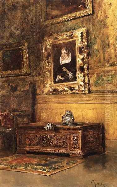 Studio Interior Oil Painting by William Merritt Chase