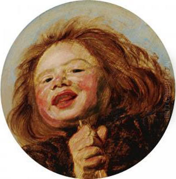 Laughing Boy Oil Painting by Reinier Van Der Laeck