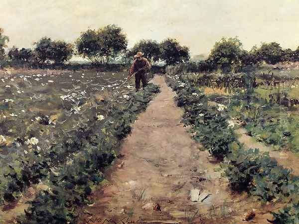 The Potato Patch (or Garden, Shinnecock) Oil Painting by William Merritt Chase