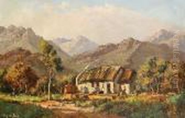 Cape Cottage Oil Painting by Tinus De Jong