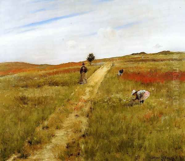 Shinnecock Hills (or Shinnecock Hills Autumn) Oil Painting by William Merritt Chase