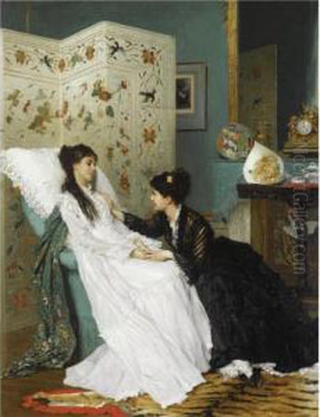 The Convalescent Oil Painting by Gustave Leonhard de Jonghe