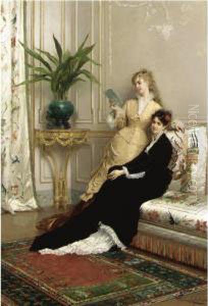 The Letter Oil Painting by Gustave Leonhard de Jonghe