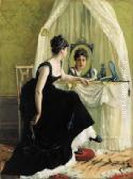 Vanity Oil Painting by Gustave Leonhard de Jonghe