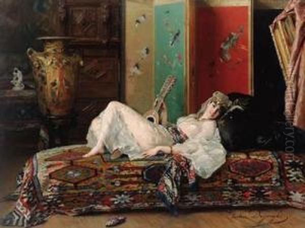 The Afternoon Siesta Oil Painting by Gustave Leonhard de Jonghe