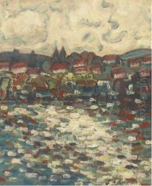 Houses Along The Shore by Stanislawa De Karlowska