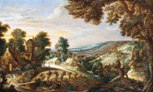 Veduta Di Un Ampio Paesaggio Oil Painting by Kerstiaen De Keuninck The Elder