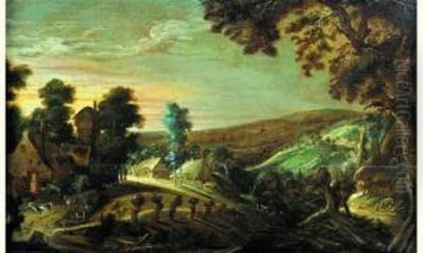 Paysage Vallonne Oil Painting by Kerstiaen De Keuninck The Elder