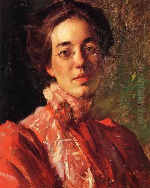 Portrait of Elizabeth (Betsy) Fisher Oil Painting by William Merritt Chase