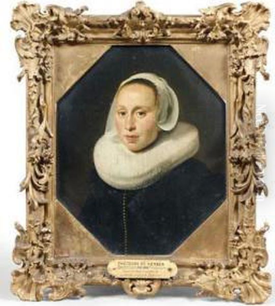 Portrait De Jeune Femme Oil Painting by Thomas De Keyser