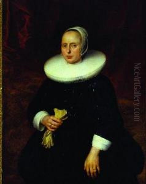 Portrait Of A Woman Oil Painting by Thomas De Keyser