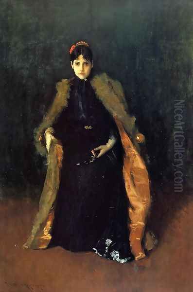 Portrait of Mrs C. (Alice Gerson Chase) Oil Painting by William Merritt Chase