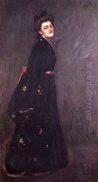 The Black Kimono Oil Painting by William Merritt Chase