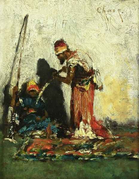 Two Arabs Oil Painting by William Merritt Chase