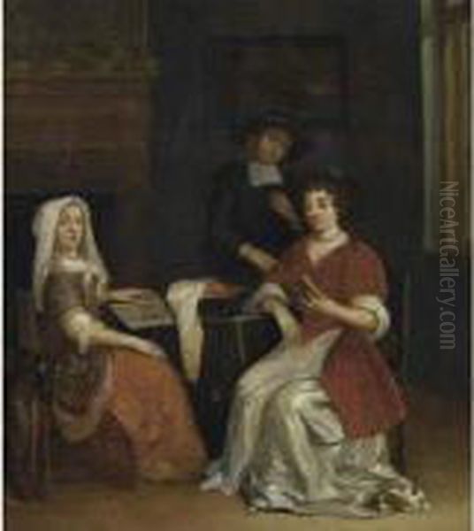 M Oil Painting by Regnier de La Haye