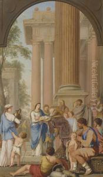 The Presentation In The Temple Oil Painting by Laurent De La Hyre