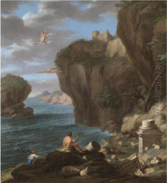 The Fall Of Icarus Oil Painting by Laurent De La Hyre