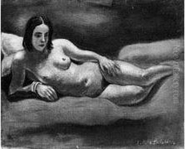 Jeune Femme Nue Couchee Oil Painting by Amedee de La Patelliere