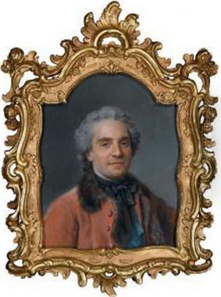 Portrait D'hermann-maurice, Marechal De Saxe Au Col De Fourrure Oil Painting by Maurice Quentin de La Tour