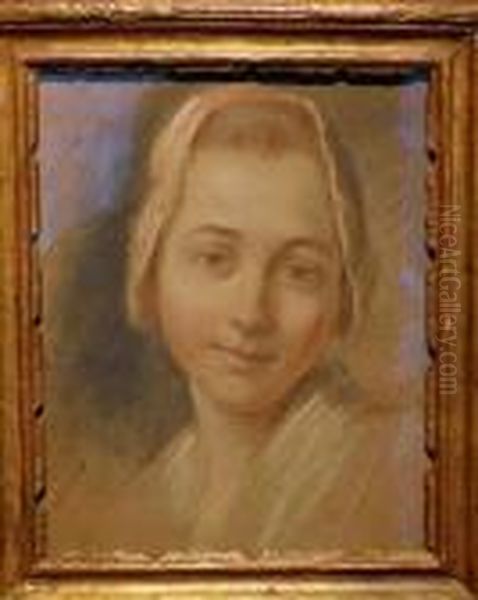 Portrait Of A Woman Oil Painting by Maurice Quentin de La Tour