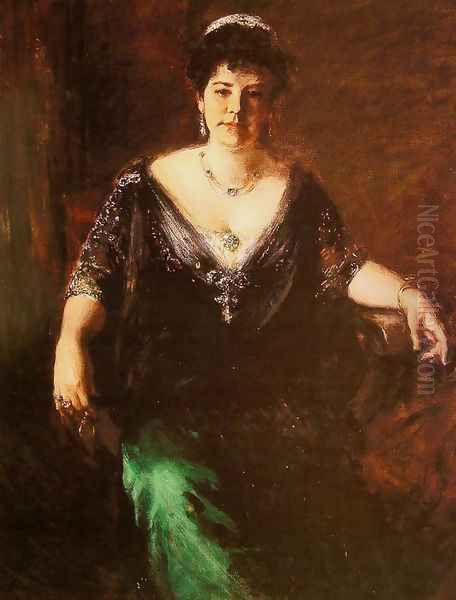 Portrait of Mrs William Merritt Chase Oil Painting by William Merritt Chase