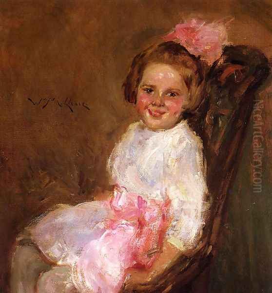 Portrait of Helen, Daughter of the Artist Oil Painting by William Merritt Chase