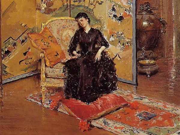 Weary (or Who Rang?) Oil Painting by William Merritt Chase