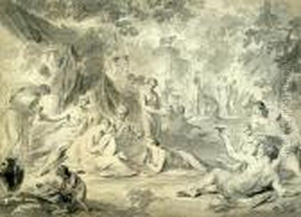 Bacchanal Oil Painting by Louis-Felix De Larue