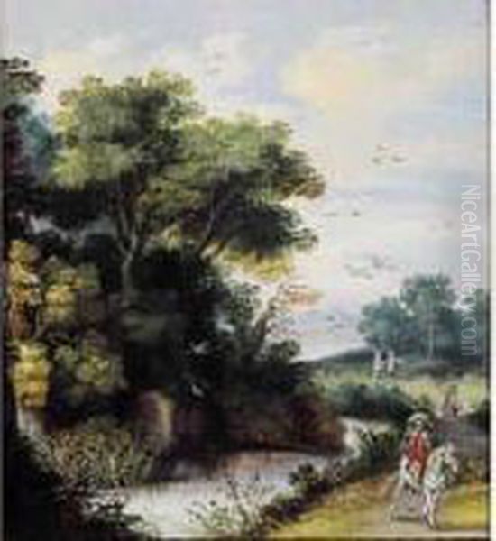 Paysage Au Chasseur Oil Painting by Geeraert De Lavallee