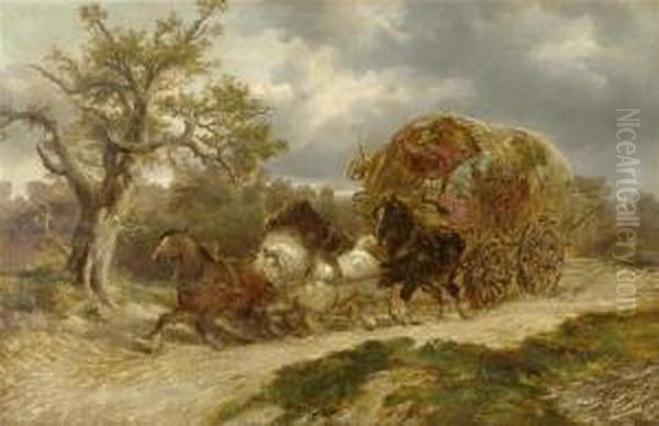 The Carriage Ride Oil Painting by Alexis de Leeuw