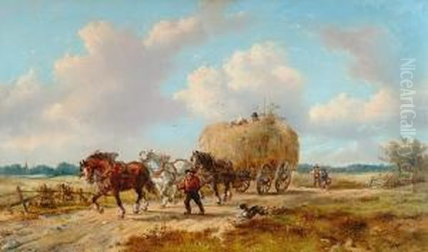 The Haywain Oil Painting by Alexis de Leeuw