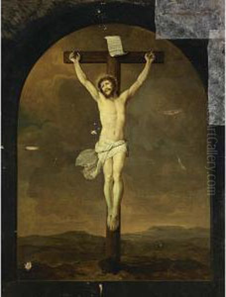 Christ On The Cross by Adriaan de Lelie