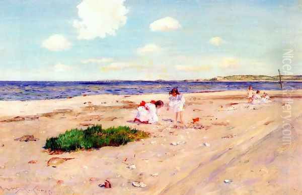 Shell Beach at Shinnecock Oil Painting by William Merritt Chase