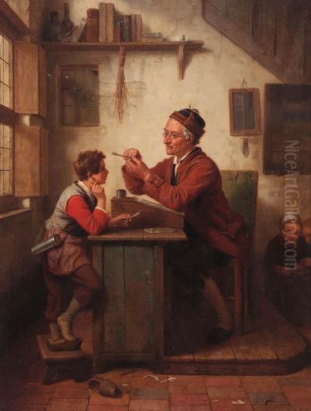 The Teacher's Pet Oil Painting by Basile De Loose