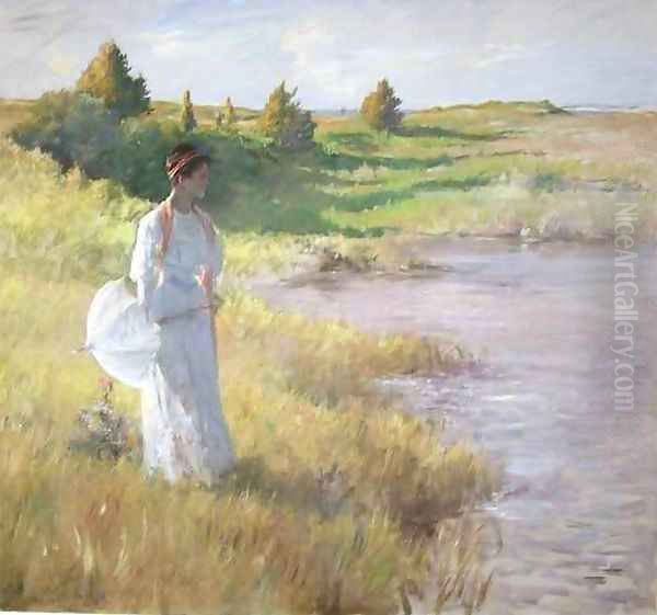 An Afternoon Stroll 2 Oil Painting by William Merritt Chase