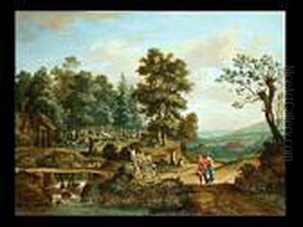 Ideallandschaft Oil Painting by Loutherbourg, Philippe de