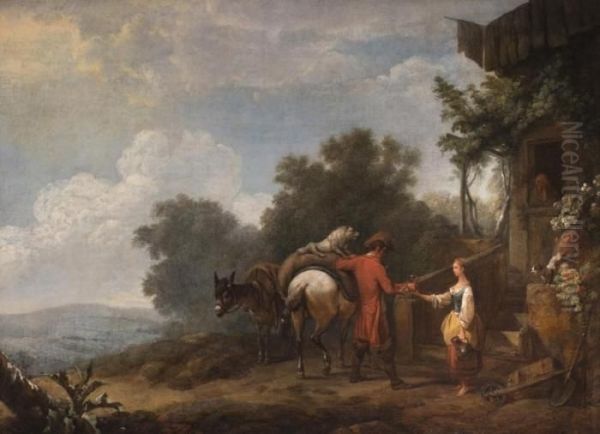 Gemaldepaar Oil Painting by Philip Jacques de Loutherbourg