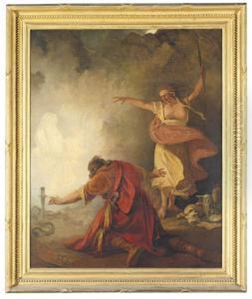 Saul And The Witch Of Endor Oil Painting by Philip Jacques de Loutherbourg