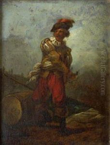 Un Tambour Degainant Son Epee Oil Painting by Loutherbourg, Philippe de