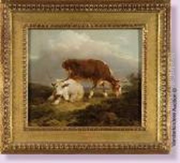 Vaches Au Pre Oil Painting by Loutherbourg, Philippe de