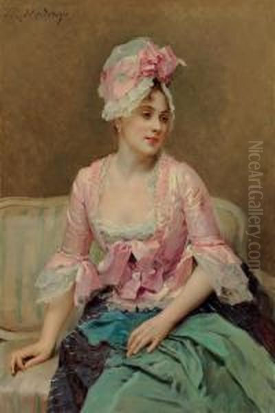 Portrait Of Aline Mason Oil Painting by Raimundo de Madrazo y Garreta