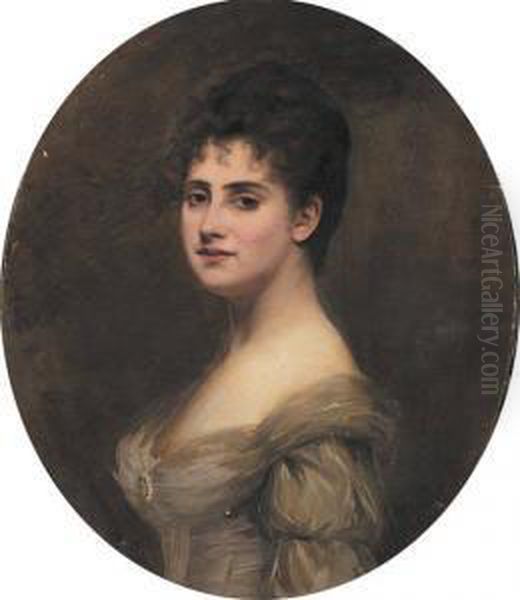 Portrait De Femme Oil Painting by Raimundo de Madrazo y Garreta