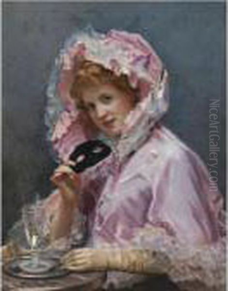 El Antifaz (the Mask) Oil Painting by Raimundo de Madrazo y Garreta