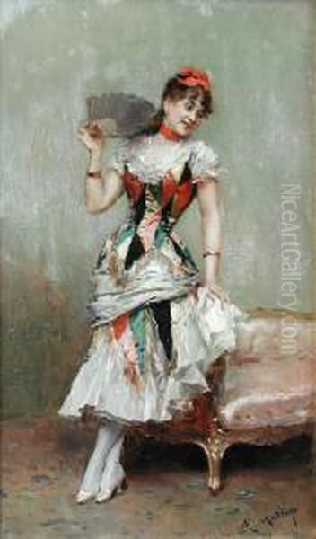 Portrait Of A Spanish Dancer Oil Painting by Raimundo de Madrazo y Garreta