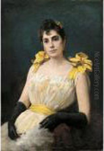 Antes Del Baile (before The Ball) Oil Painting by Raimundo de Madrazo y Garreta